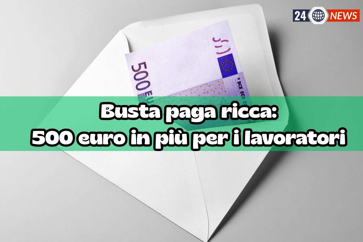 busta con 500 euro e scritta