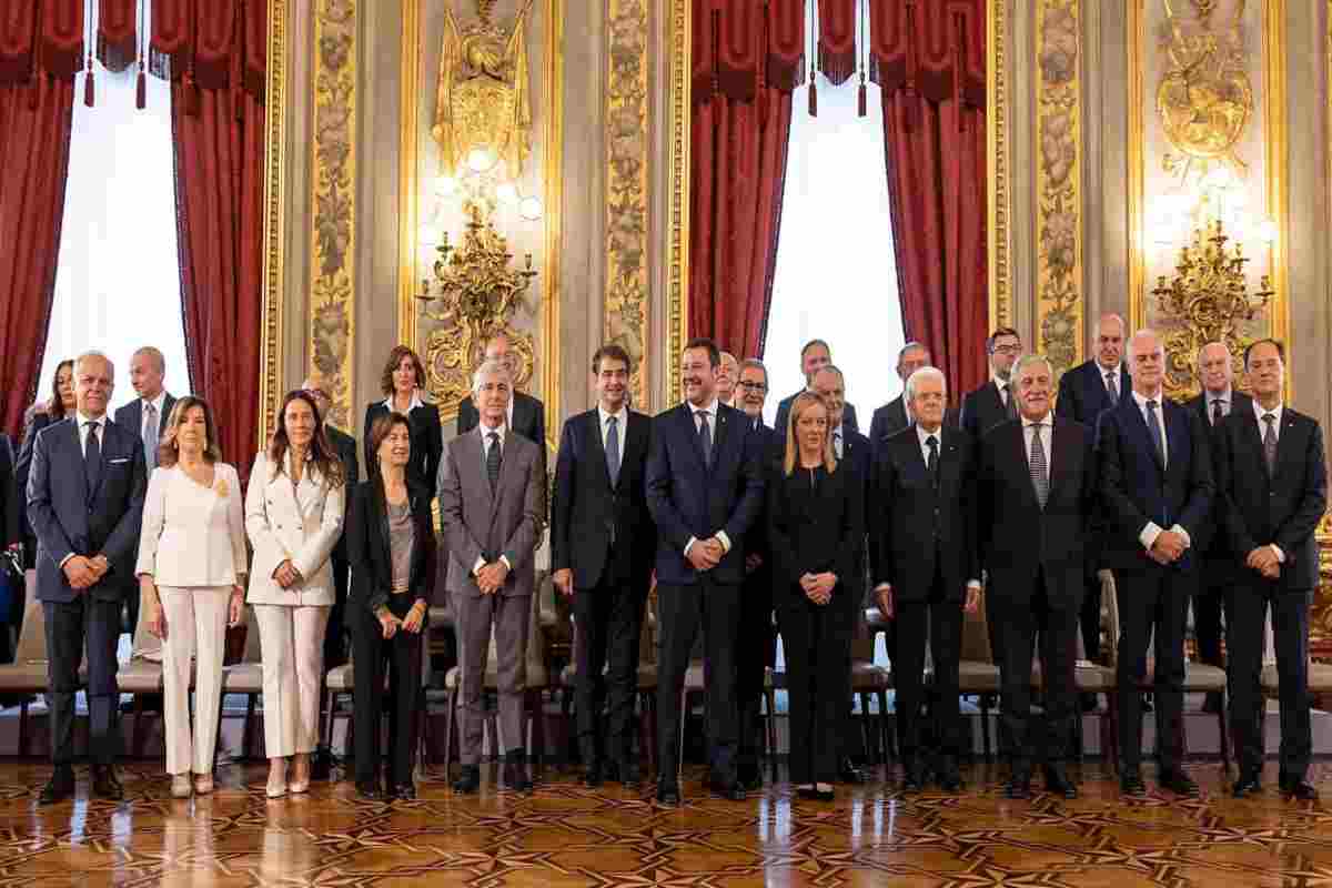foto di gruppo del governo Meloni