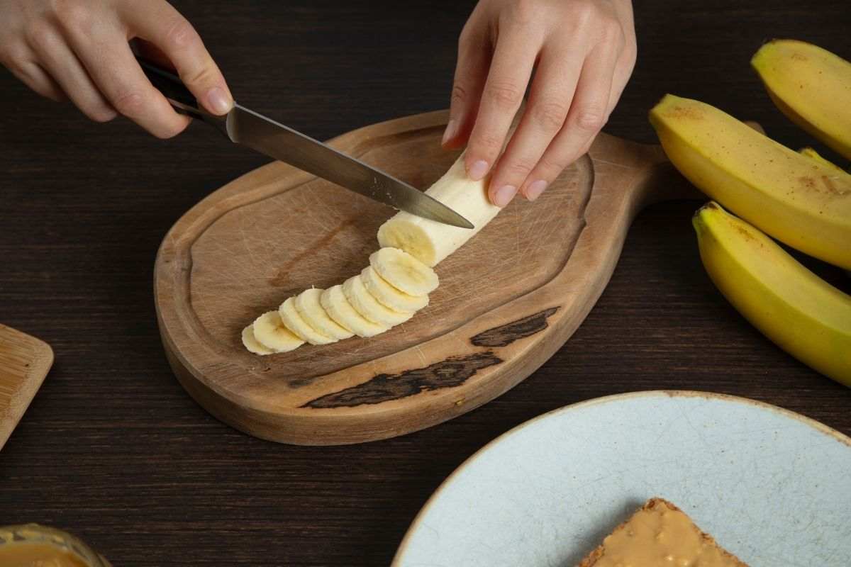 Banana tagliata a pezzetti