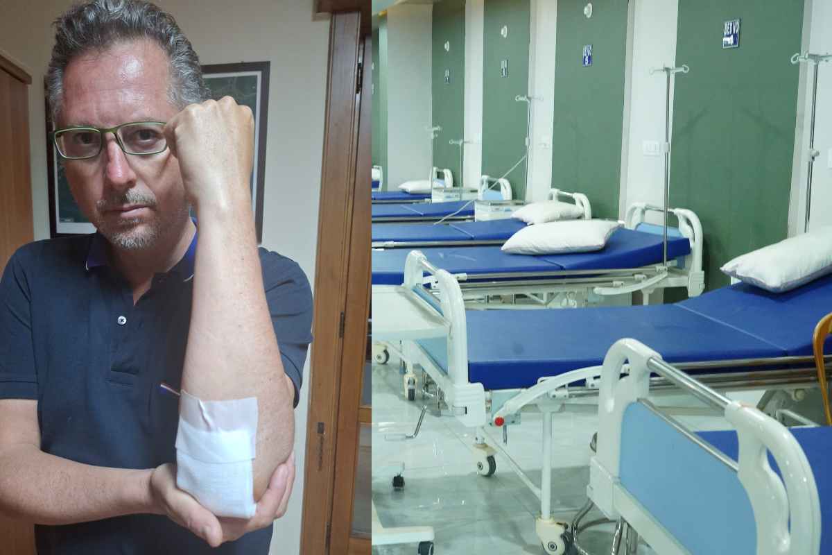 borrelli mostra i segni dell'aggressione