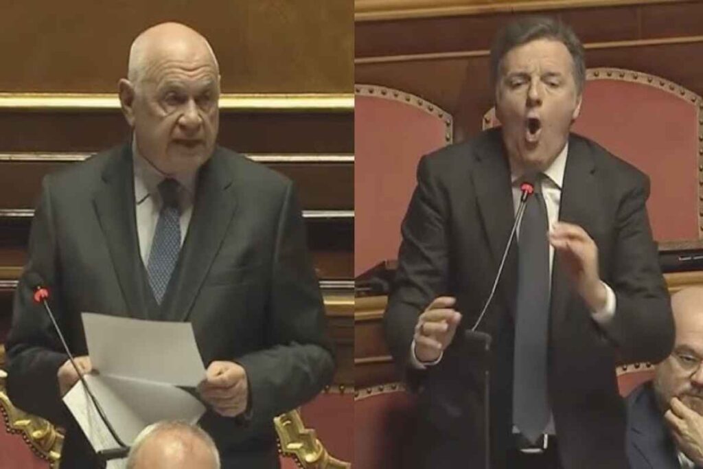 carlo nordio e matteo renzi in parlamento