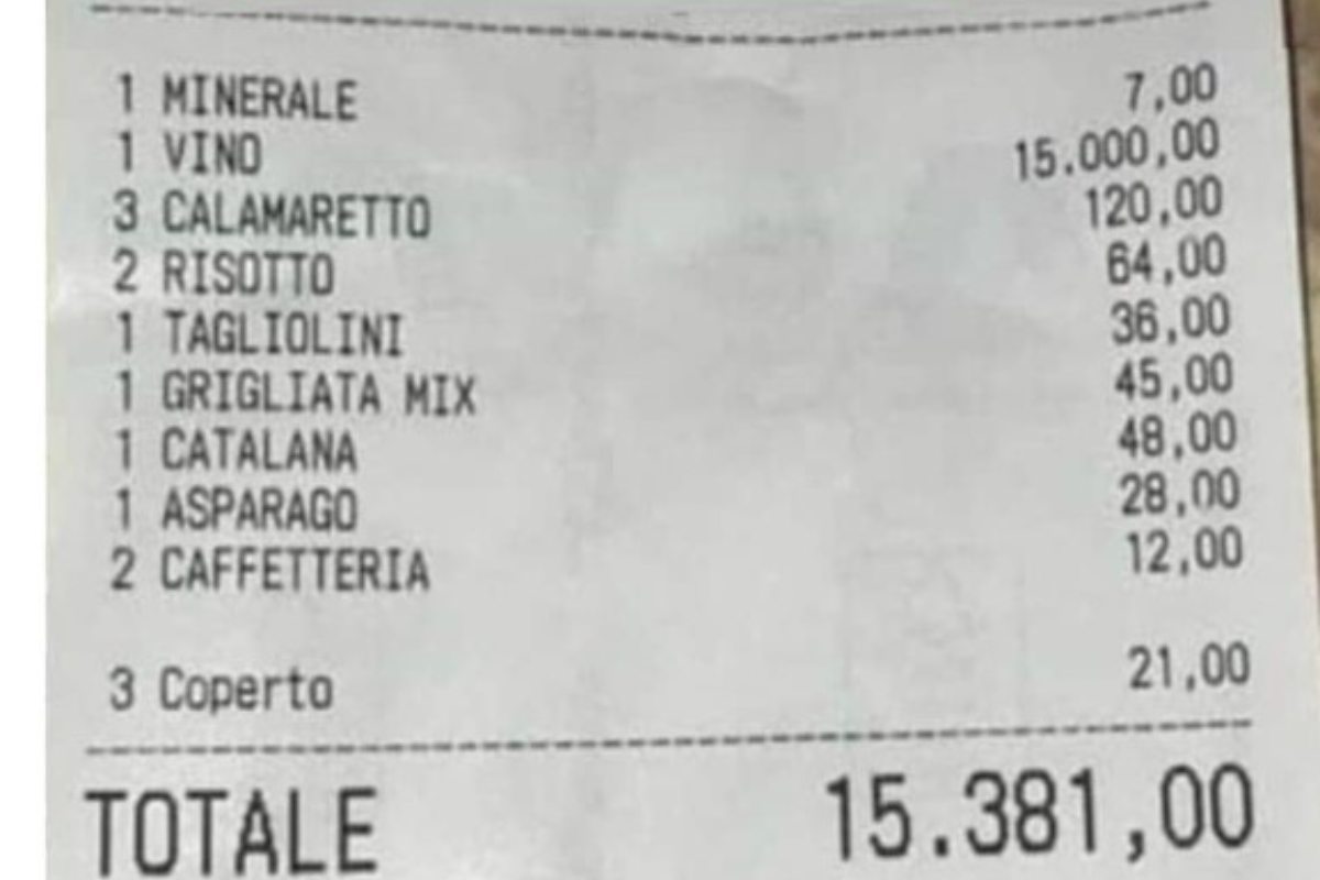 Scontrino salato