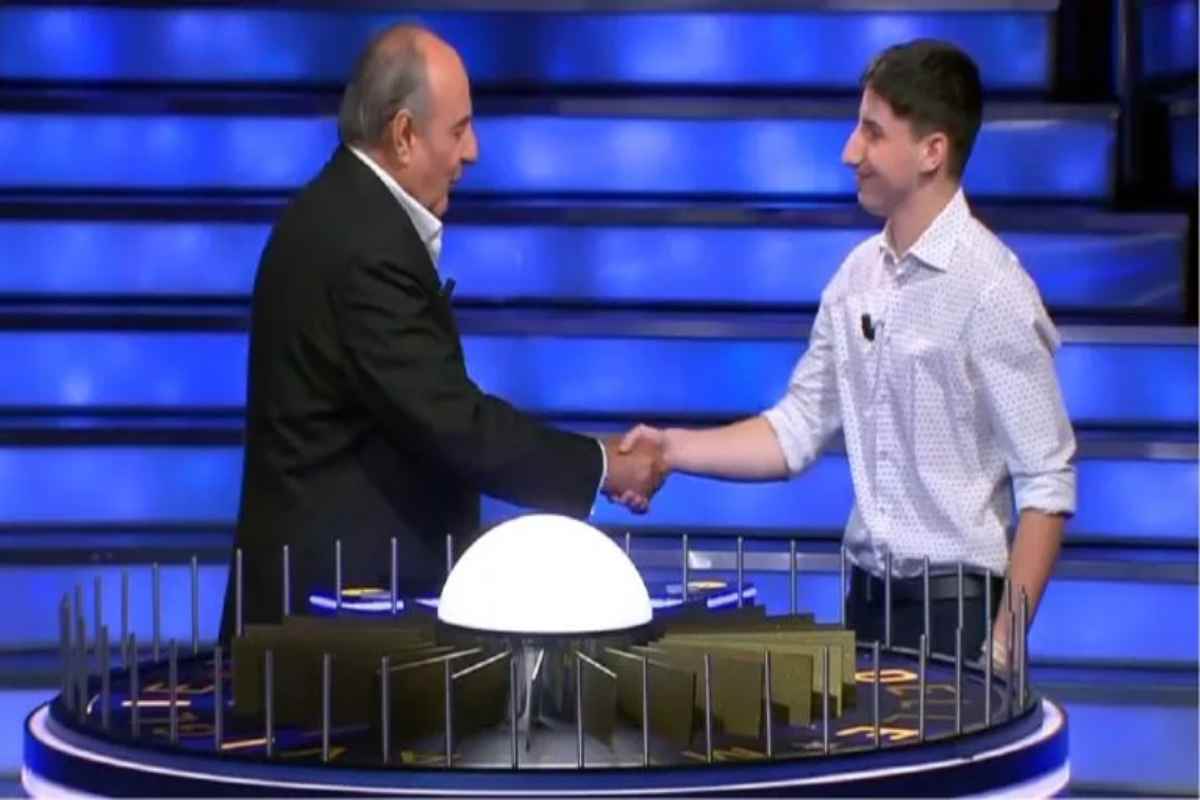 Gerry Scotti e Adrea La Ruota della Fortuna